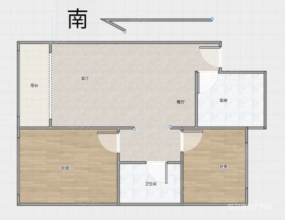 恒大名都2室2厅1卫86㎡南北70万