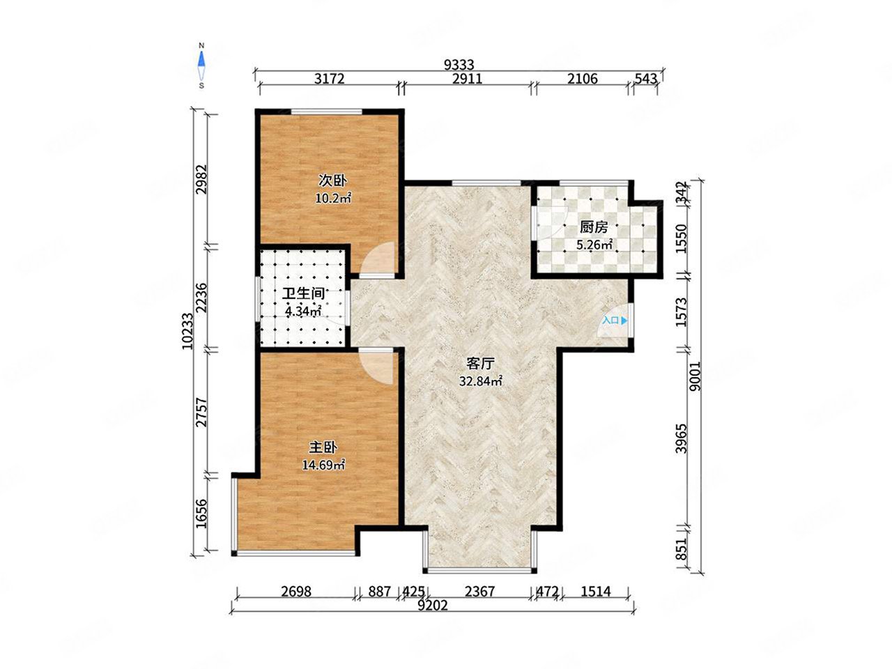 北仓楼龄新临地铁满五电梯房近医院购物方便