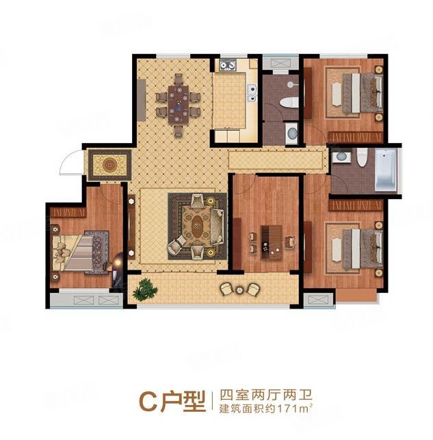 翰林苑!171平带双车位!急售