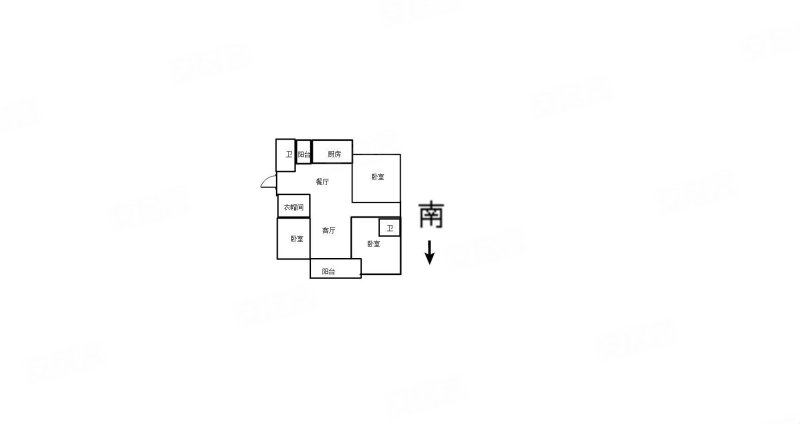 万科四季花城(111弄公寓住宅)3室2厅1卫131.12㎡南北650万