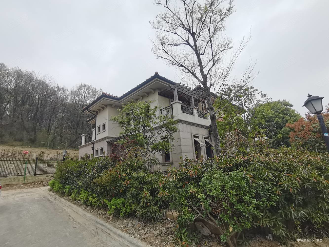 紫金山下美林墅靠山纯毛坯独栋别墅上下两层一楼带卧室