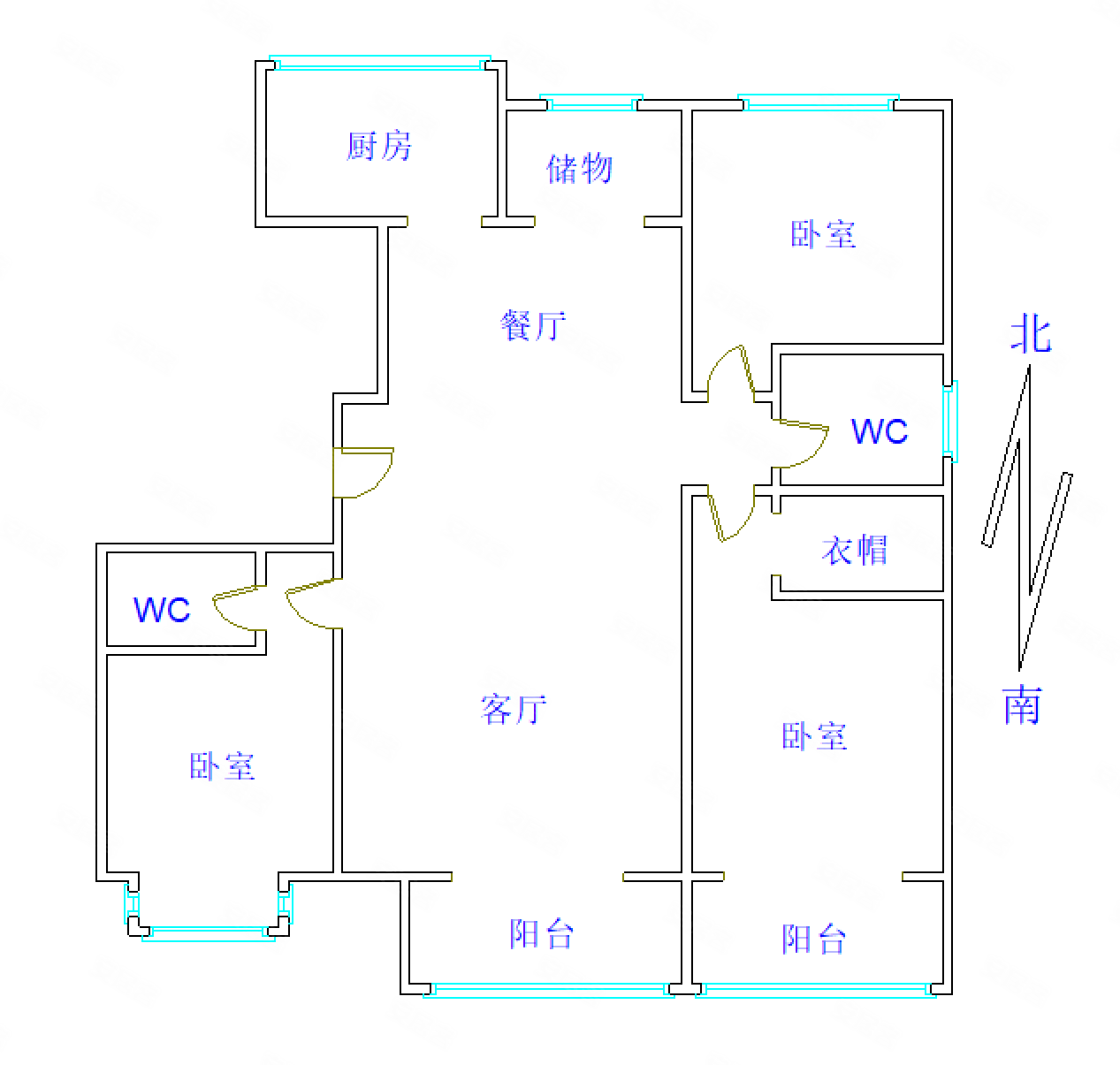 盛华家园3室2厅2卫165.21㎡南北126万