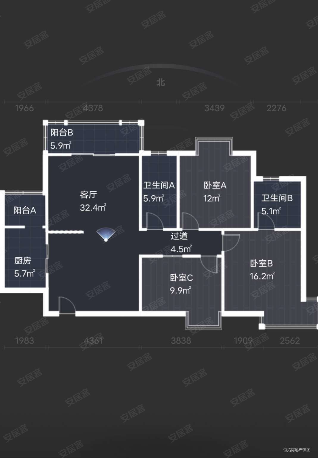 南北通透 3室2厅 文景小区(西区) 精装修,文景