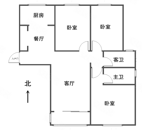 美罗家园罗安苑3室2厅2卫120.24㎡南北318万