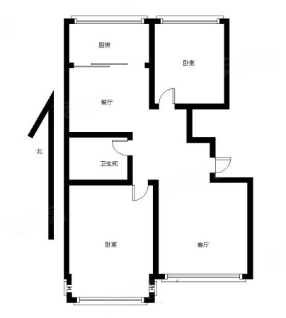 建安小区3室2厅1卫84㎡南北51.8万