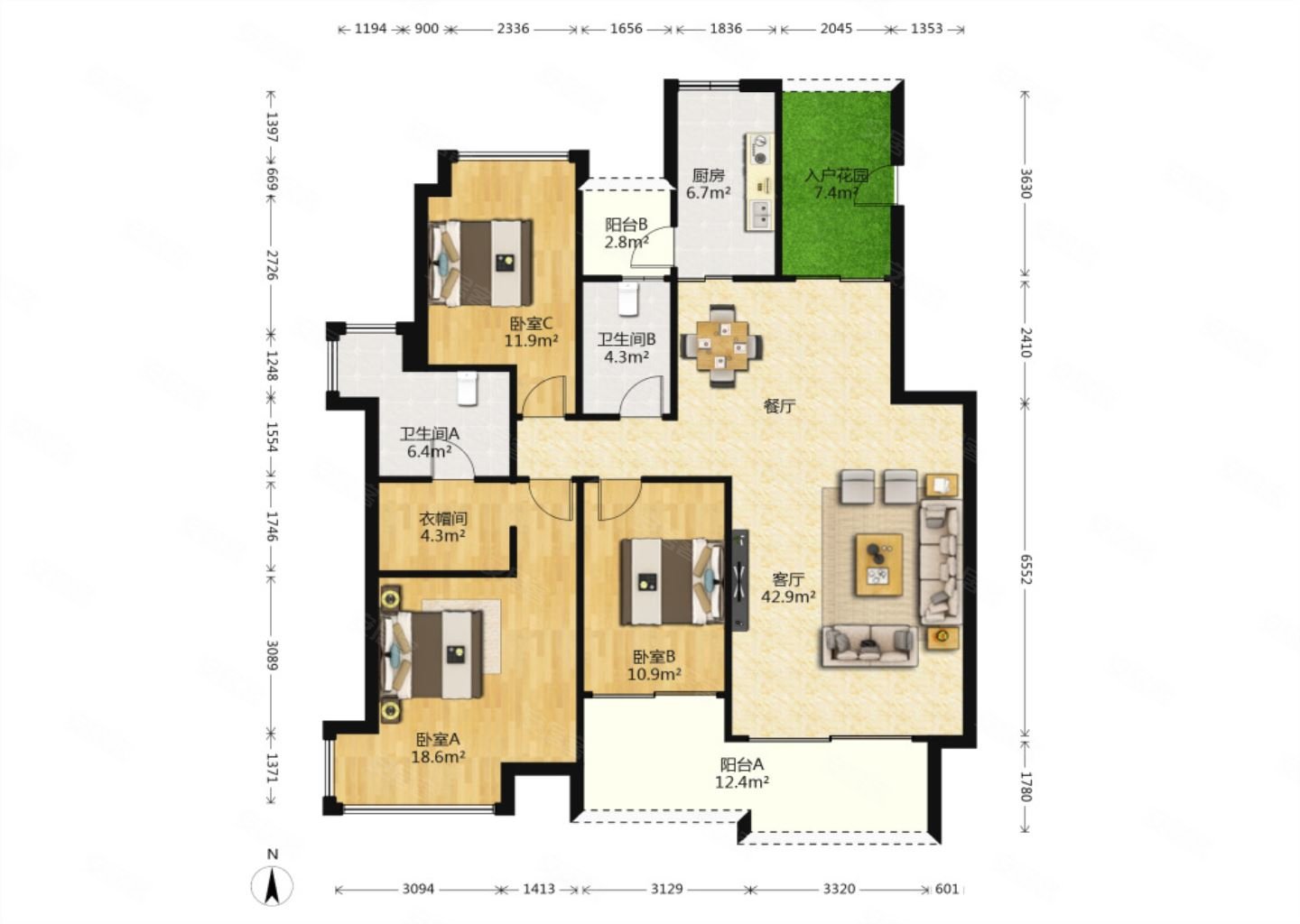远大 南北通格局,采光充足,一梯两户带电梯,交通便利,远大美域新城