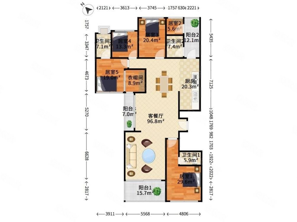 博林天瑞南北两居室~有钥匙~户型方正~采光好无遮挡,博林天瑞二手房,0