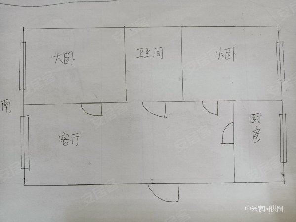 雅南高第2室2厅1卫85.6㎡南北65万