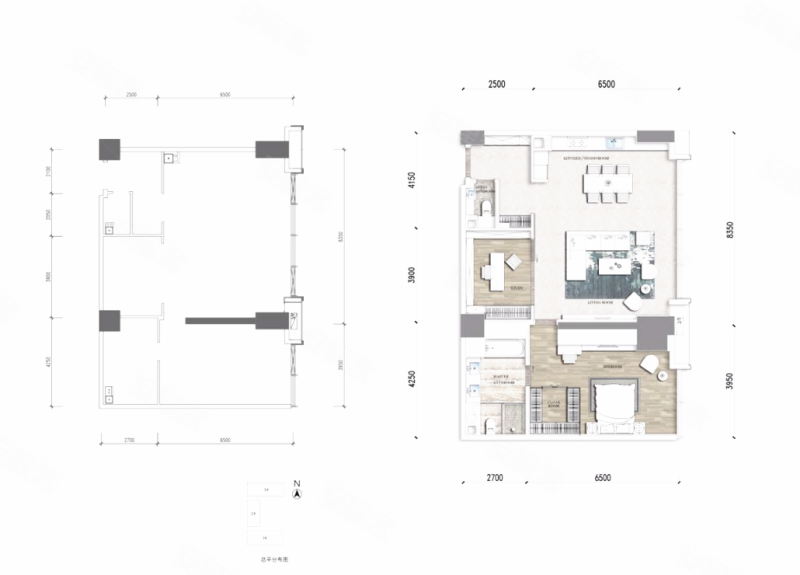 双子塔旁丨70年豪宅(一梯一户,全屋进口家居)全款送产权车位
