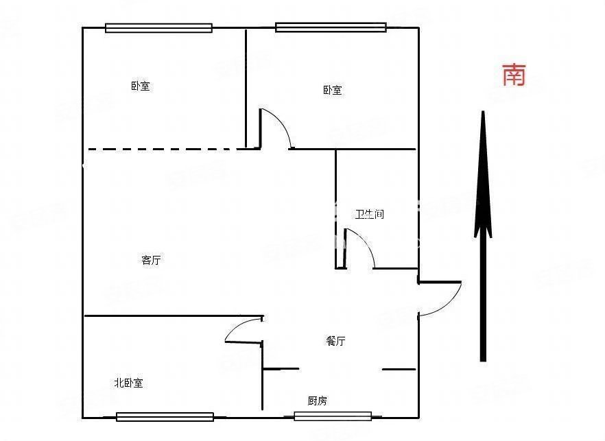 长安小区3室2厅1卫121.18㎡南北88万