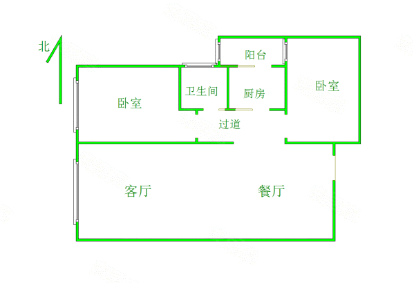 筑友双河湾(行知苑)2室2厅1卫81.38㎡西105万