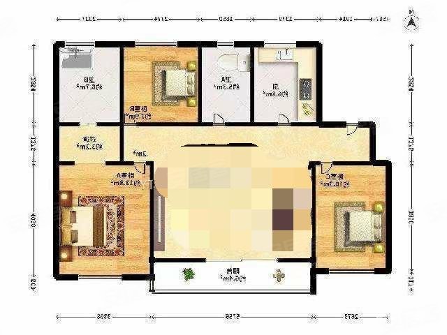 安礼香苑(公寓住宅)3室2厅2卫107.14㎡南北550万