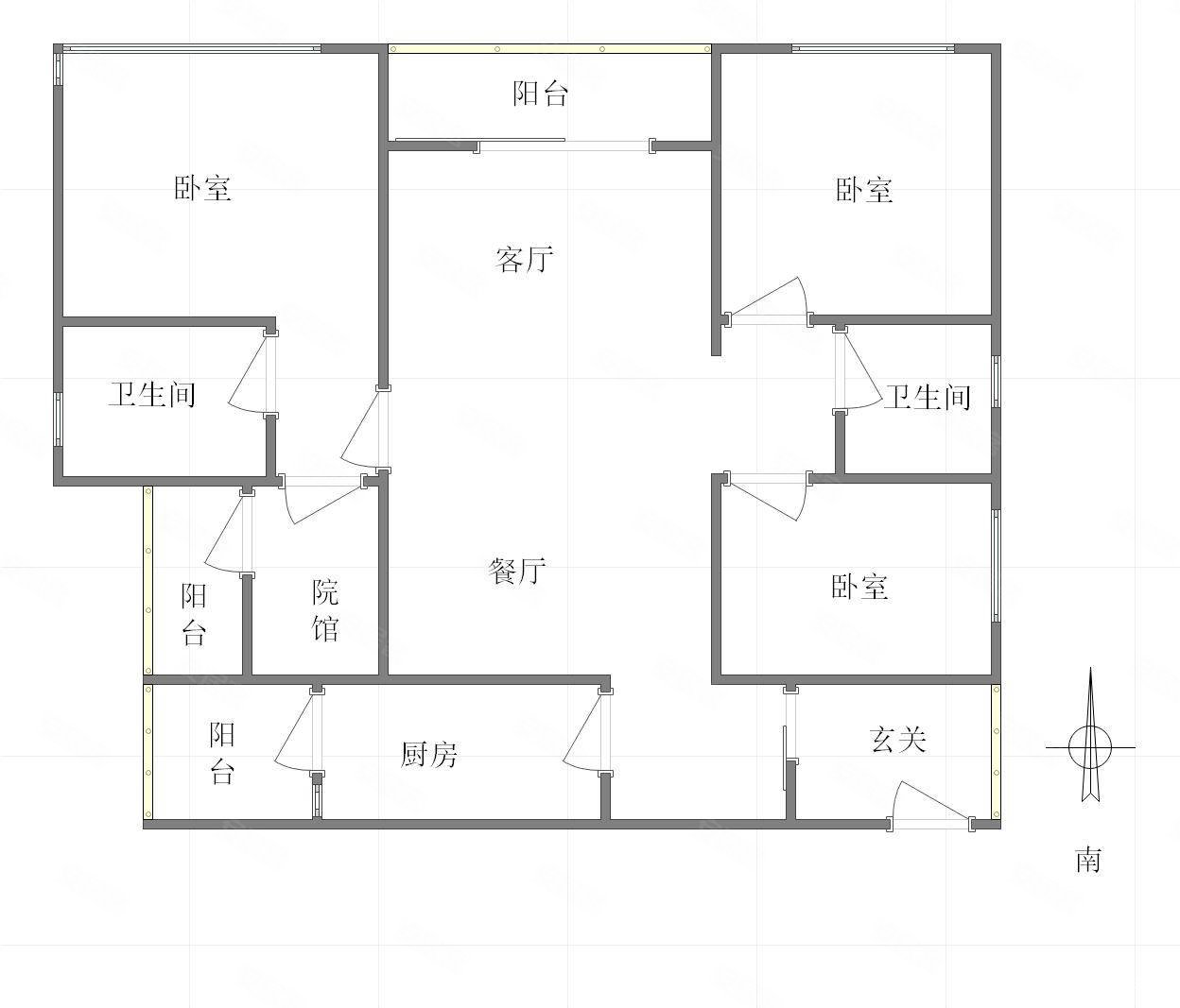 融创凡尔赛领馆(二期)4室2厅2卫137.85㎡南230万