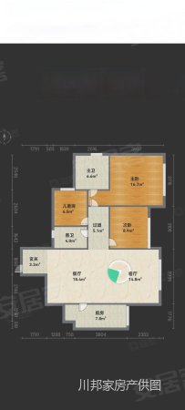 创兴城3室2厅2卫93㎡南北52万