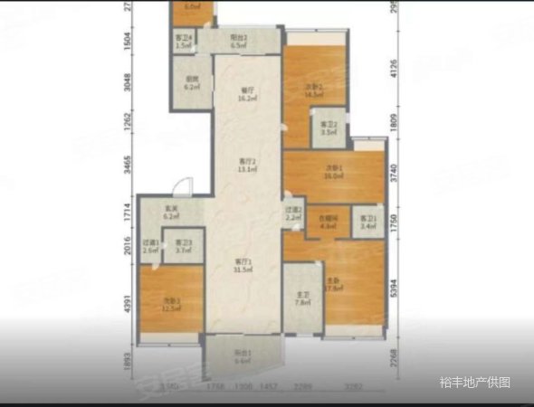 雅居乐富春山居6室3厅4卫247㎡南980万