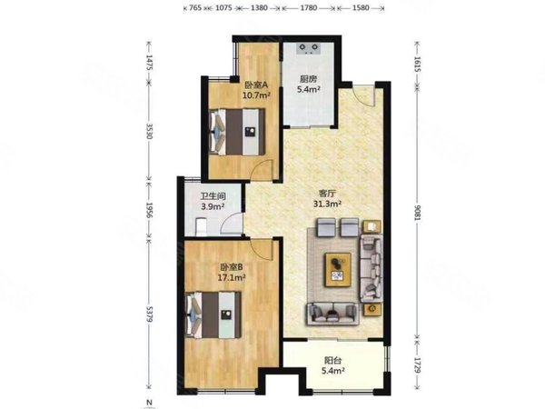 徐州铜山铜山新区千禧城千禧城 安全谷产业园 银城至享城 柏景湾 地铁3号 押一付一出租房源真实图片