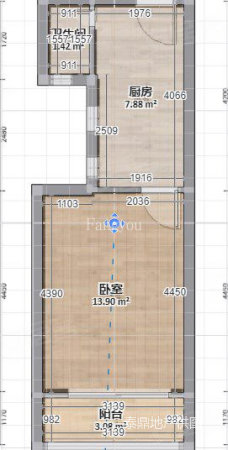 康健路100弄小区1室1厅1卫35.77㎡南北210万