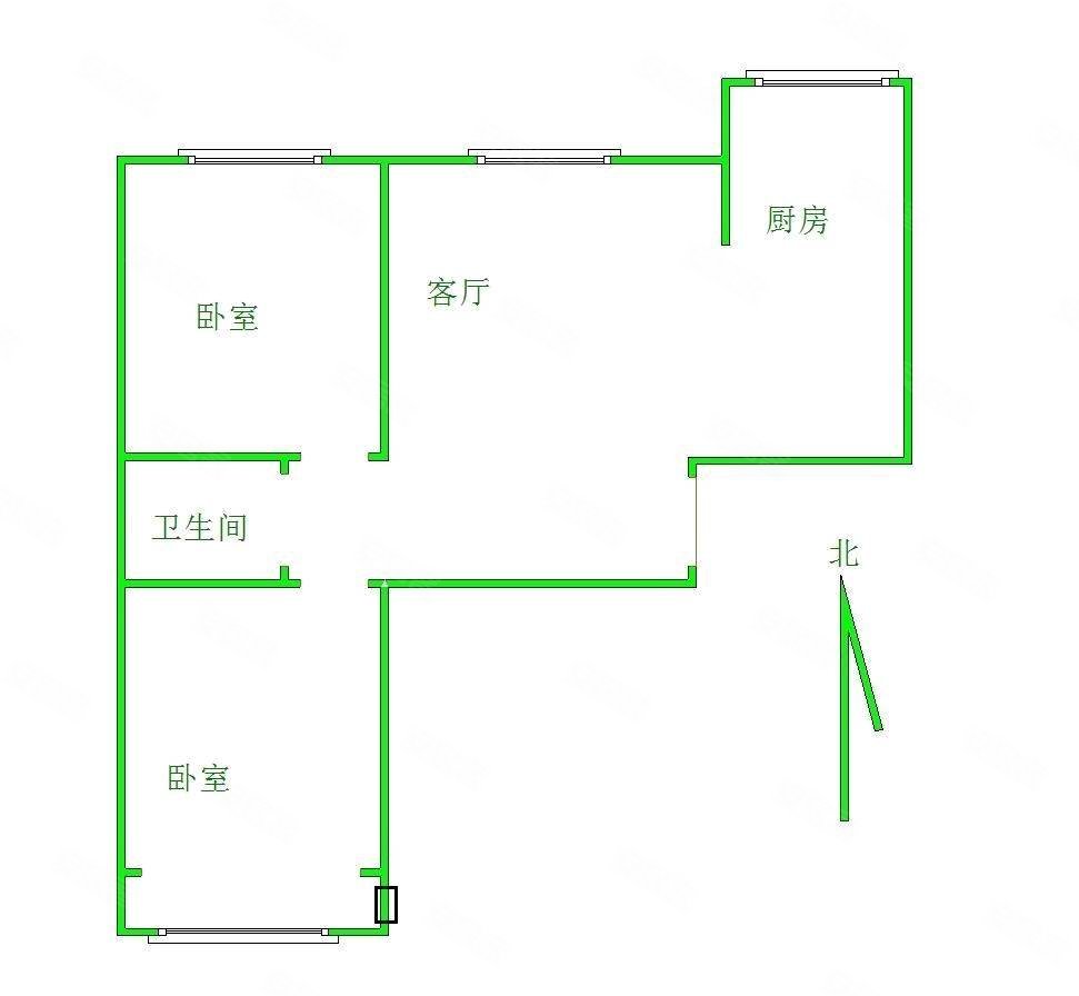 东方世纪城2室2厅1卫90.64㎡南北78万