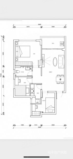 景泰新村3室1厅1卫66.95㎡南北190万