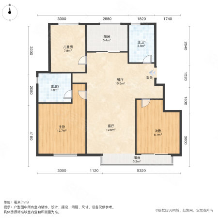 上东金茂智慧科学城金悦雅苑3室1厅2卫97.87㎡南209万