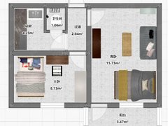 济南天桥无影山胜利庄路115号院 2室1厅1卫出租房源真实图片