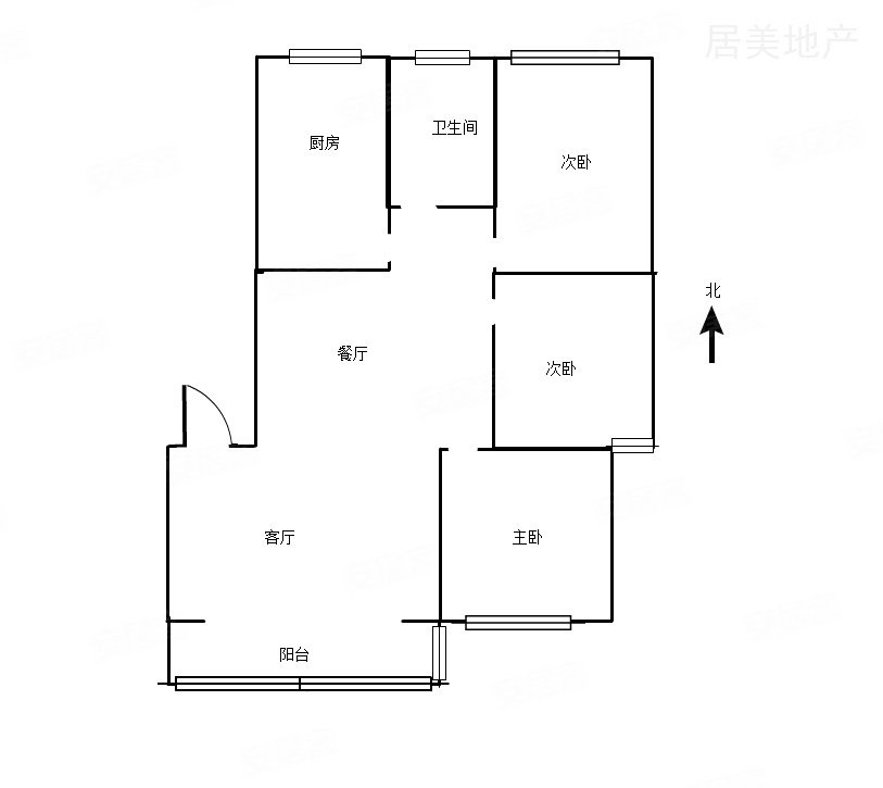 金水湾住宅小区3室2厅1卫110㎡南北39万