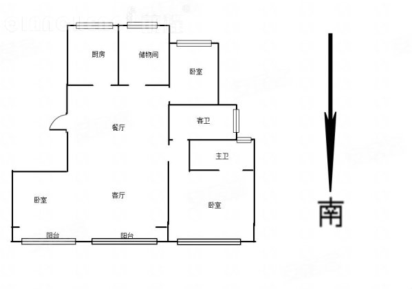 保利紫荆公馆3室2厅2卫125.63㎡南129.8万