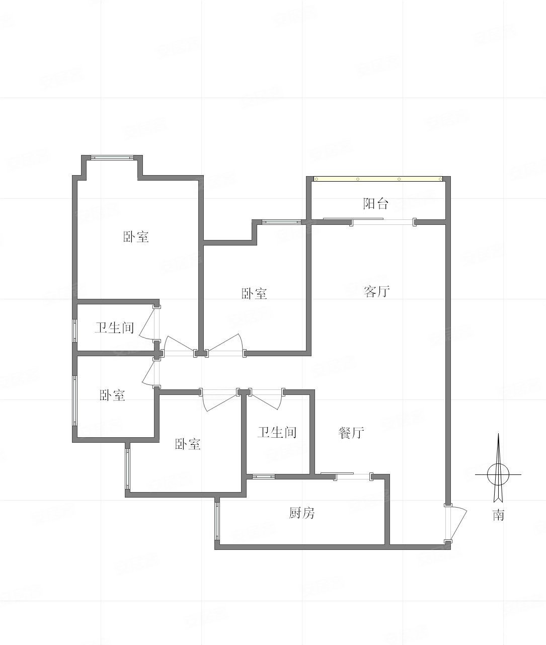 山千院东苑4室2厅2卫107.59㎡南北105万