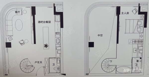 奥园广场2室1厅2卫35㎡南50万