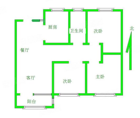 荣盛名邸3室2厅1卫104.63㎡南北83万