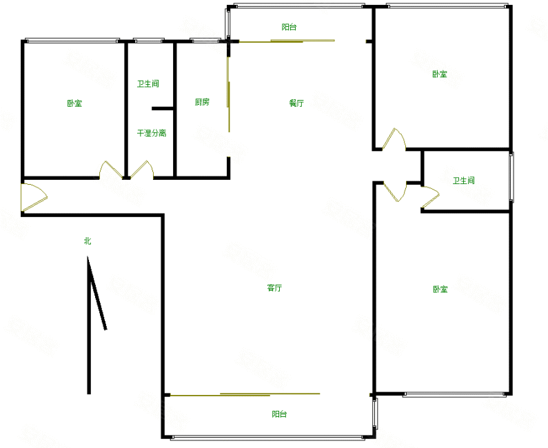 建业新筑3室2厅2卫139.1㎡南北97万