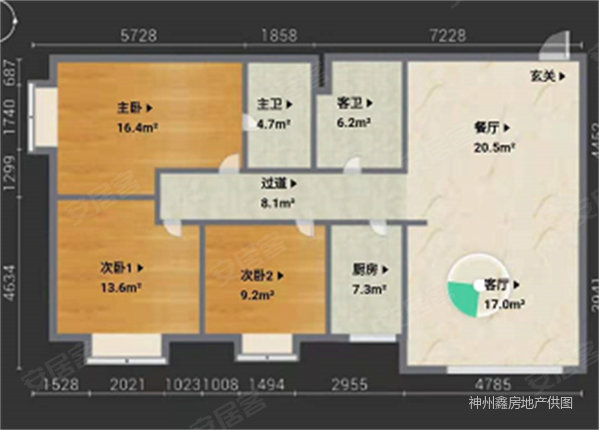 七街高层住宅小区3室2厅1卫136.45㎡南169万
