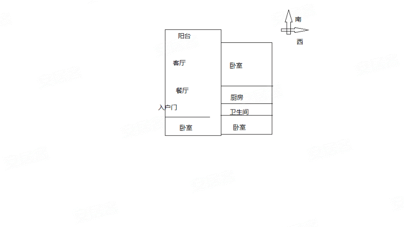 九境融园3室2厅1卫99.8㎡南北158万