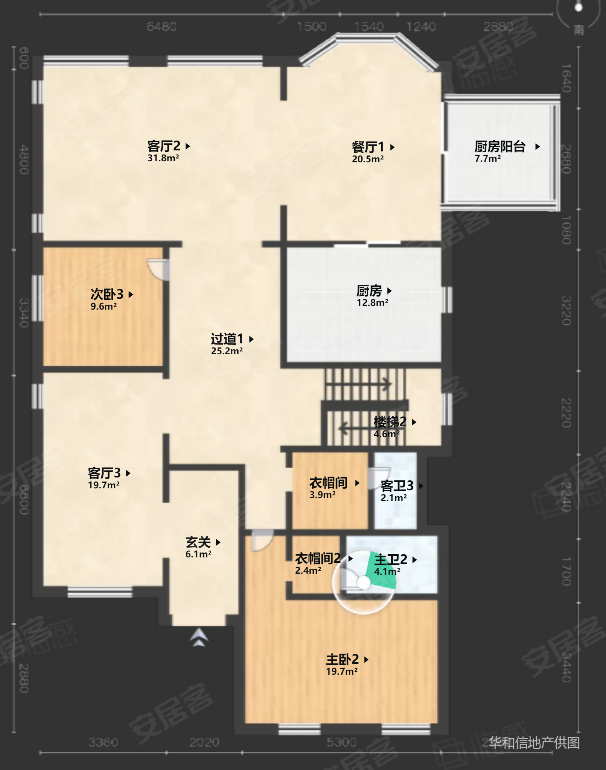 晴翠园5室3厅4卫399.41㎡南北5199万