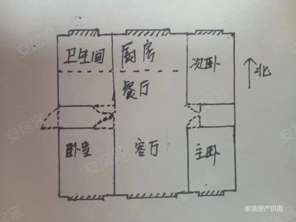 科技局家属楼(西峰区)3室2厅1卫105.8㎡南北71.5万