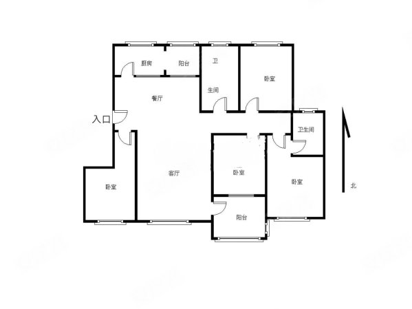 升禾宽世界(川汇)4室2厅2卫107㎡南北46万