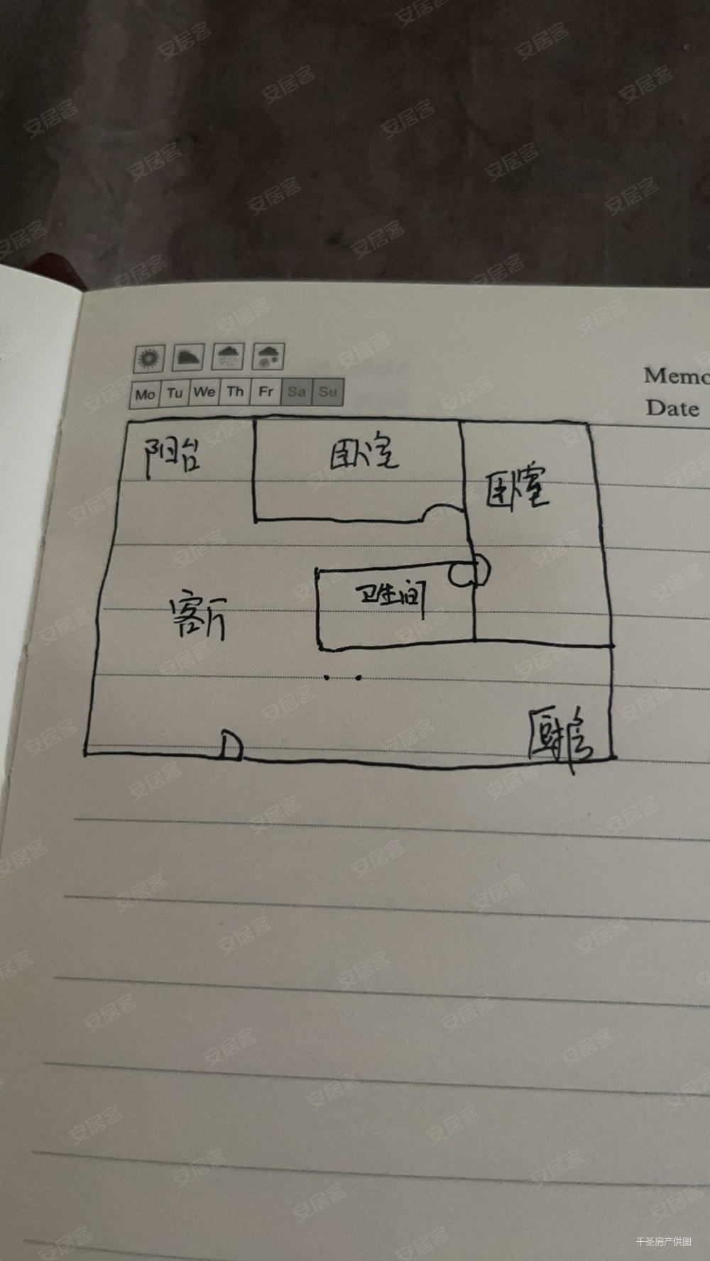 遵义理想城2室1厅1卫57㎡南北24.8万