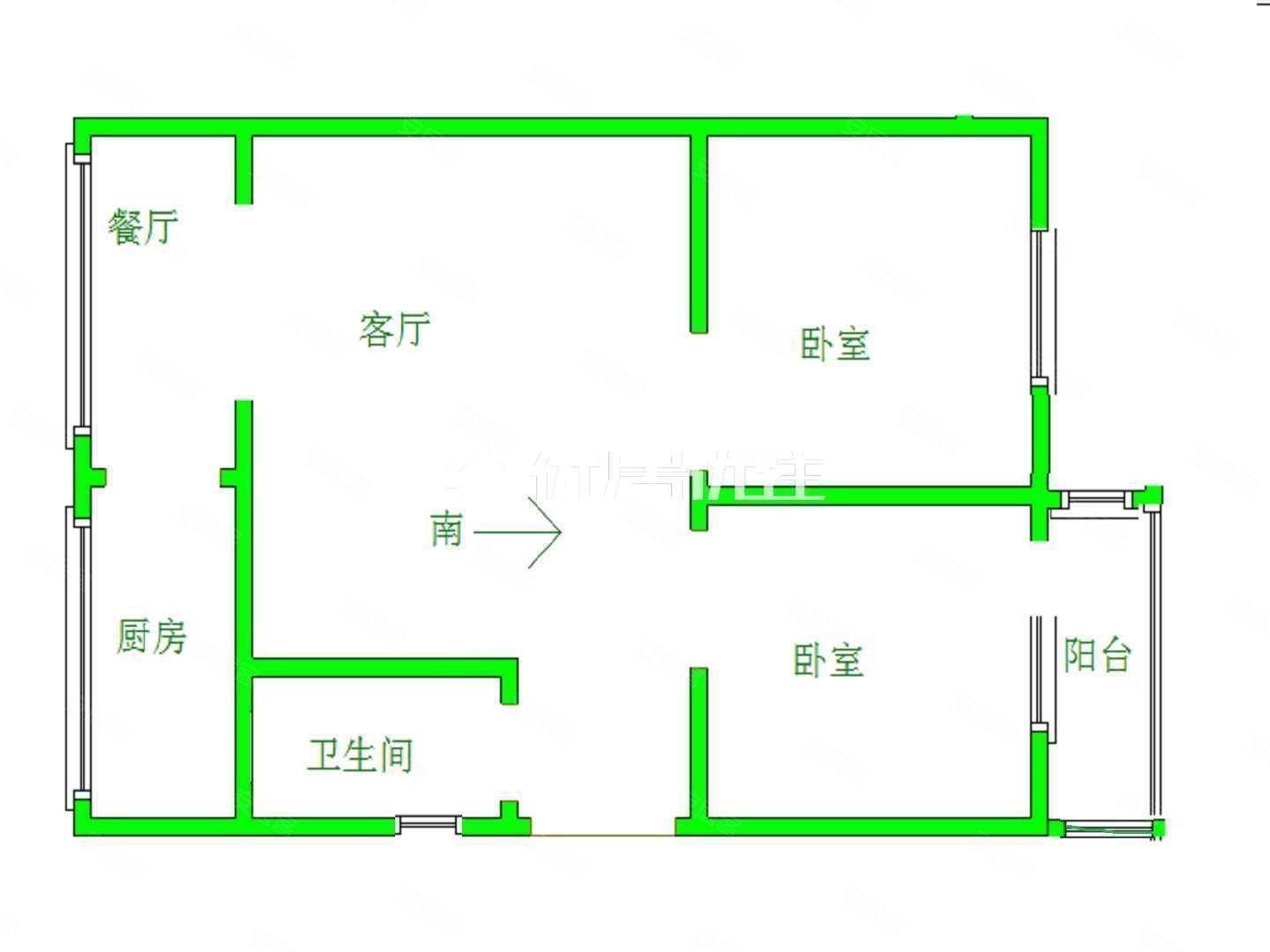 二汽老区2室1厅1卫65.79㎡南48万