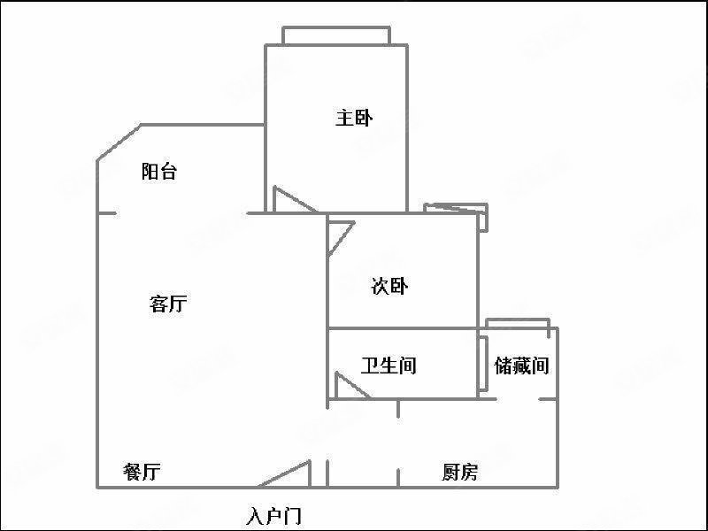 恒大绿洲2室2厅1卫93.73㎡南北63万