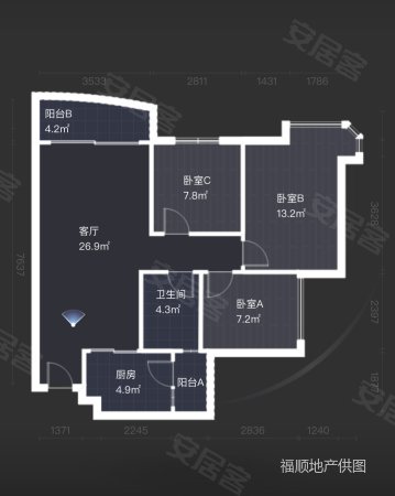 南沙碧桂园天玺湾3室2厅1卫93.18㎡南151万