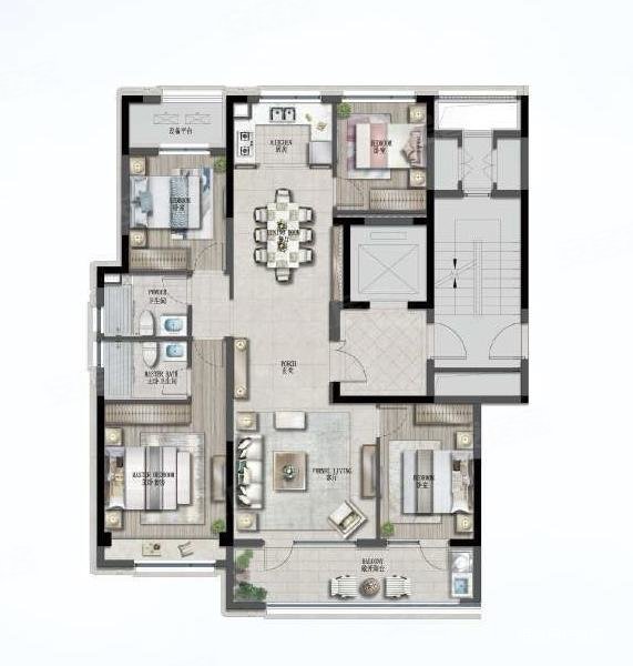 绿城兰园(青州)3室2厅2卫143㎡南北129万