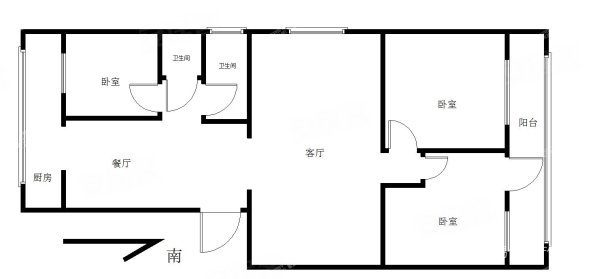 高塔小区(南区)3室2厅1卫115.67㎡南北235万