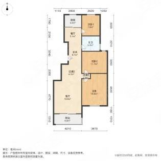 万通盛世馨园3室2厅1卫105.87㎡南北51万