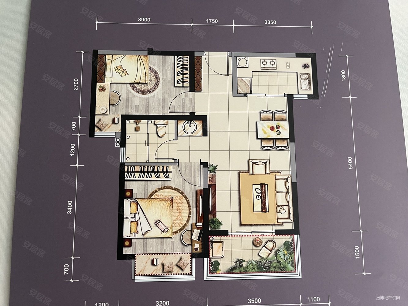 华侨城公园悦府2室2厅1卫77㎡南北36万