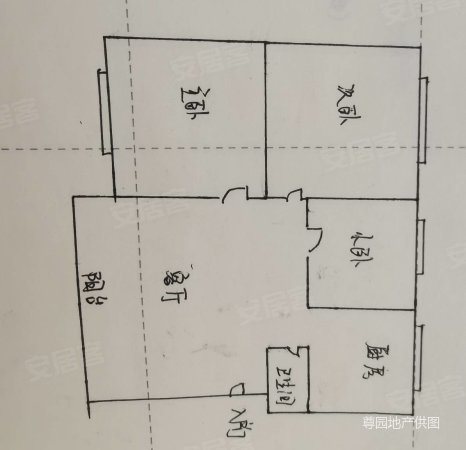 省委11号院3室2厅1卫68㎡南北90万