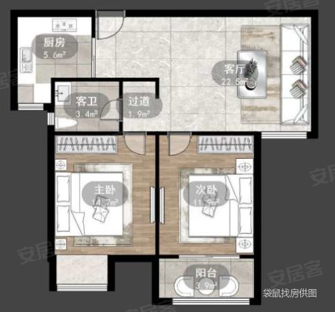 南甸苑3室1厅1卫90.95㎡南115万