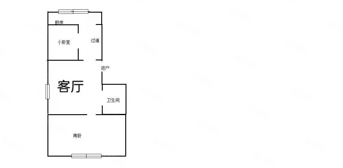 鹏臣家园2室1厅1卫61.7㎡南北35万