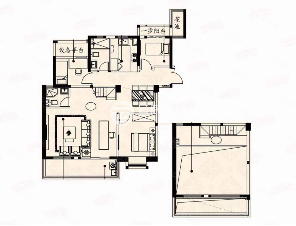 兰亭御园143户型复试户型明卫中间楼层急售