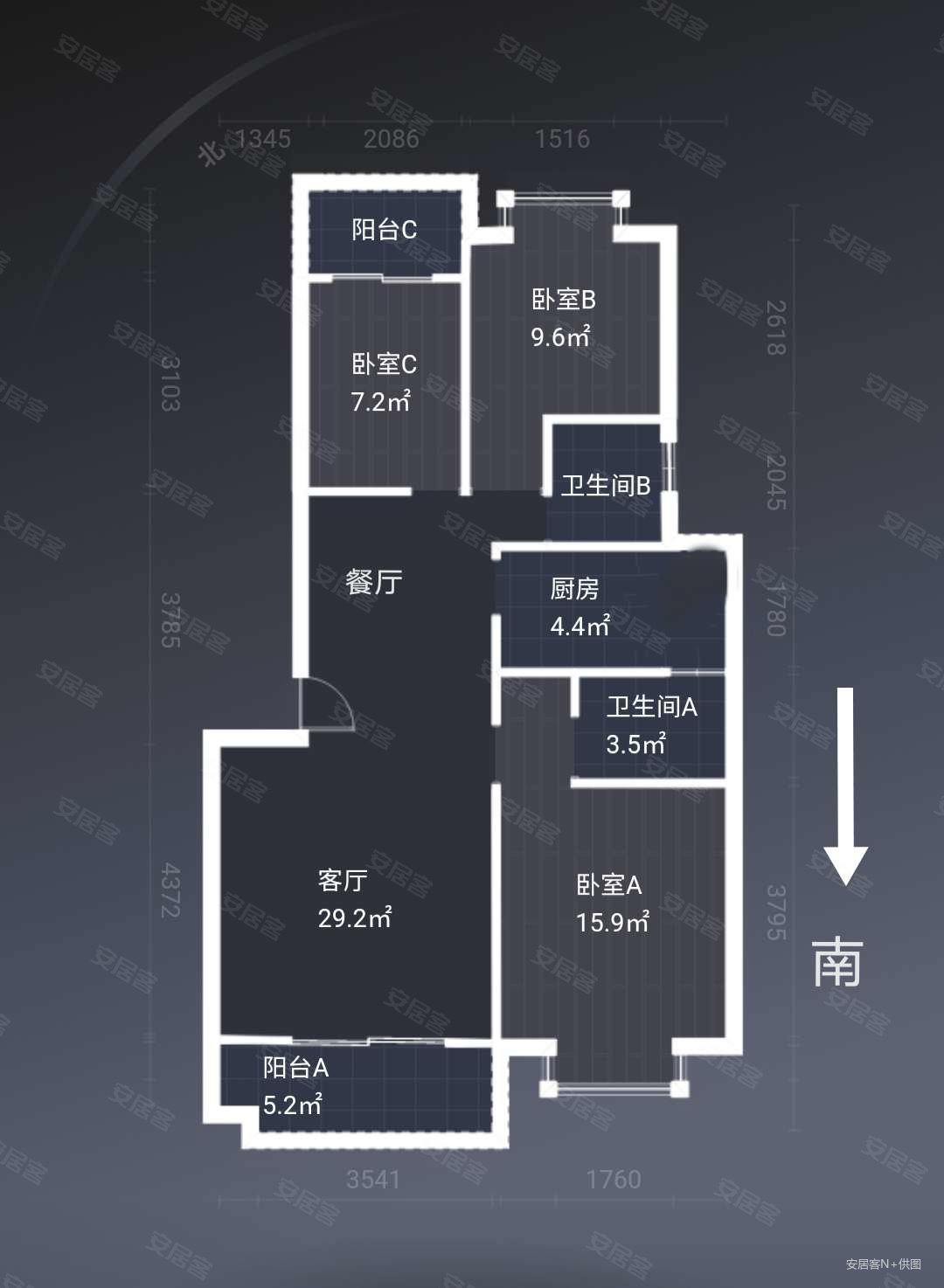 愉翠雅园3室2厅2卫98㎡南98万