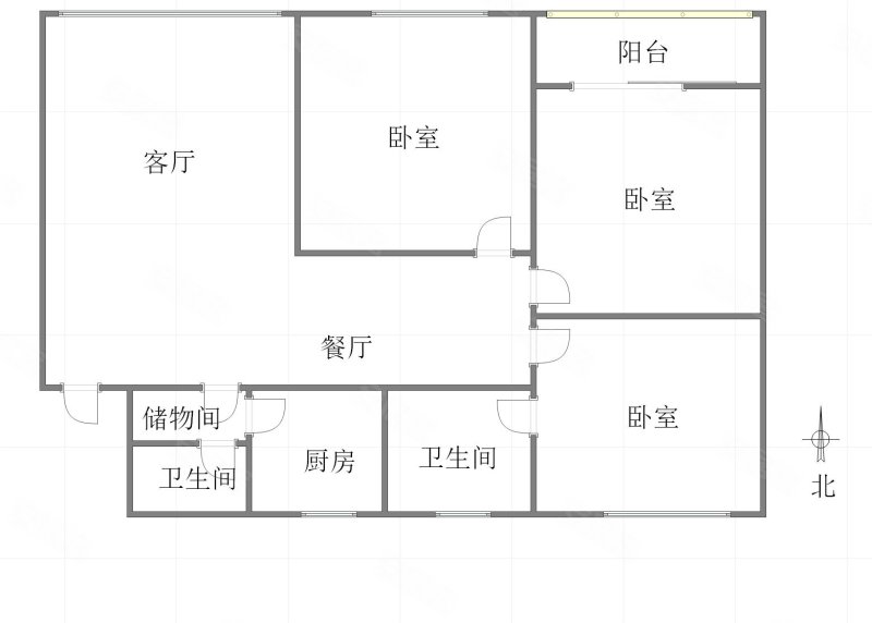 华宇花园(九龙坡)3室2厅2卫138㎡北72万